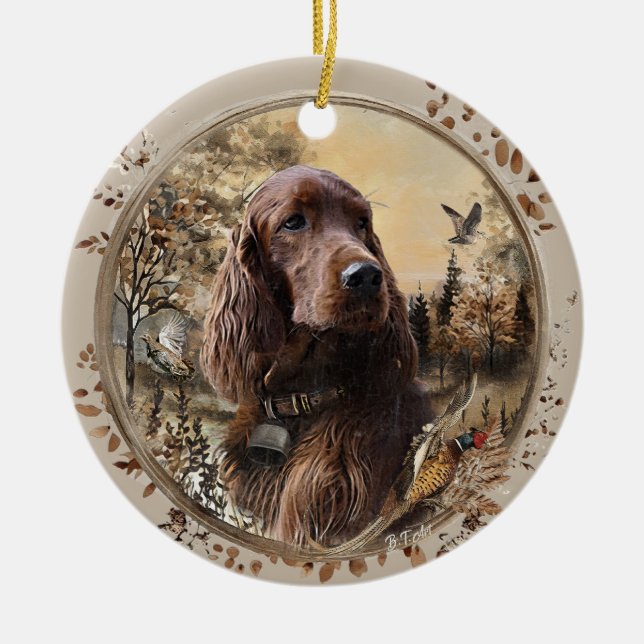  Irish  Setter Ceramic Ornament (Front)