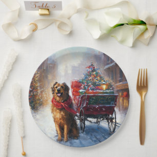 Irish Setter Christmas Festive Season Paper Plate