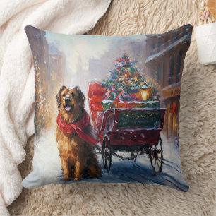 Irish Setter Christmas Festive Season  Throw Pillow