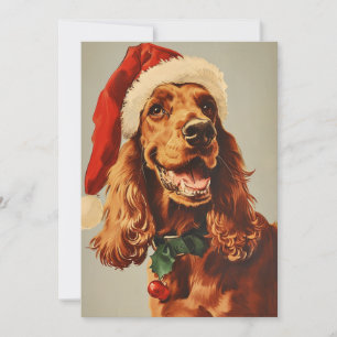 Irish Setter Christmas Holiday Card