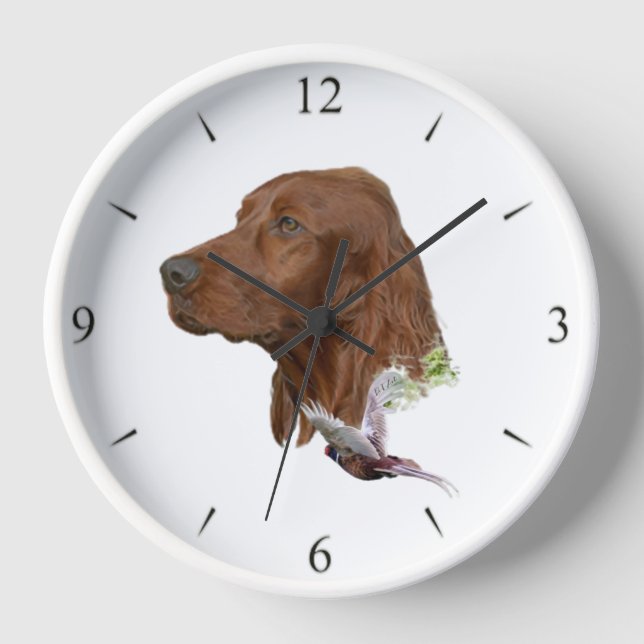 Irish Setter      Clock (Front)