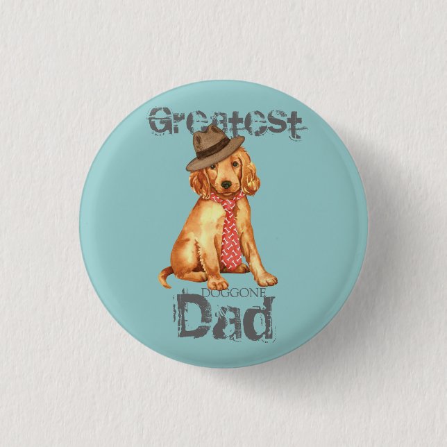 Irish Setter Dad 1 Inch Round Button (Front)