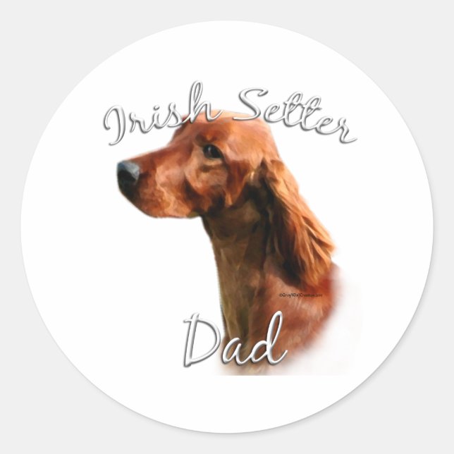 Irish Setter Dad 2 Classic Round Sticker (Front)