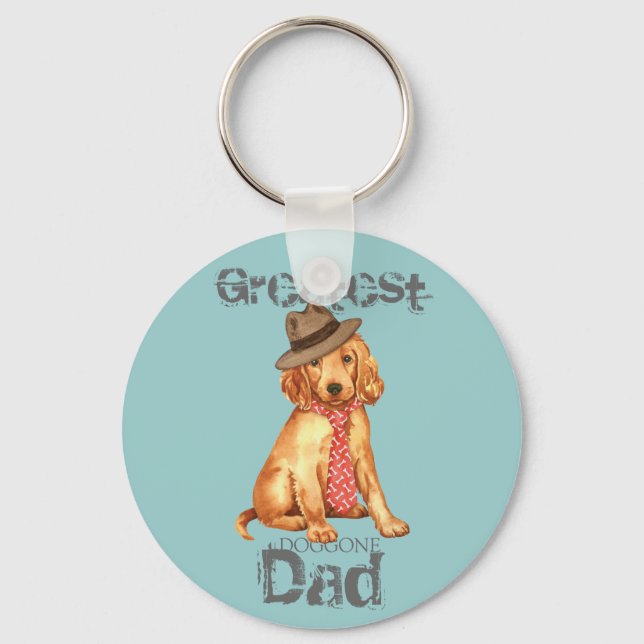 Irish Setter Dad Keychain (Front)