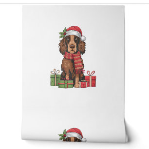 Irish Setter Dog Christmas Outfits Santa Hat Dog X Wallpaper