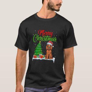 Irish Setter Dog Christmas Tree Lights Funny Xmas  T-Shirt