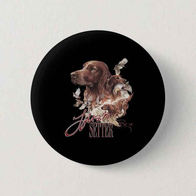 Irish Setter Dog Lovers  2 Inch Round Button (Front)