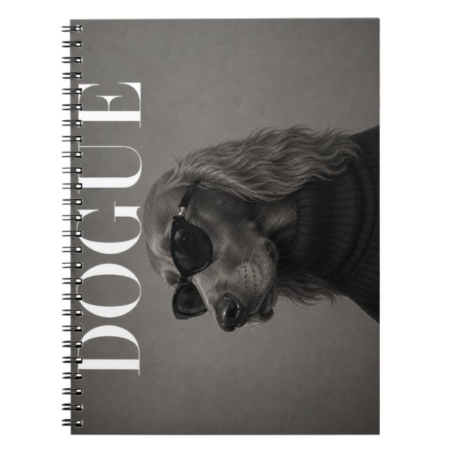 Irish Setter Editorial Dog Portrait Notebook (Front)