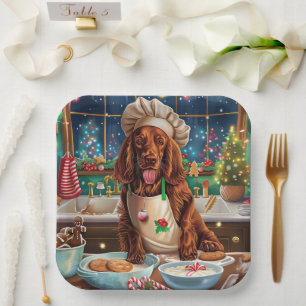 Irish Setter Holiday Baking: Festive Christmas Paper Plate
