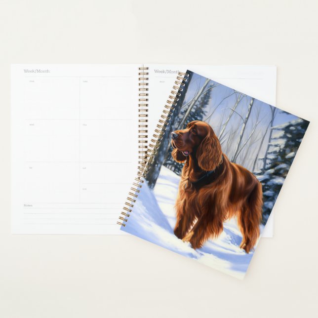 Irish Setter Let It Neige Christmas (Devant avec enveloppe)