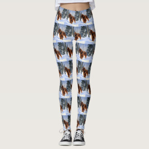 Irish Setter Let It Snow Christmas Leggings