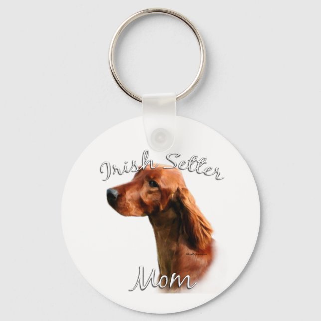 Irish Setter Mom 2 Keychain (Front)