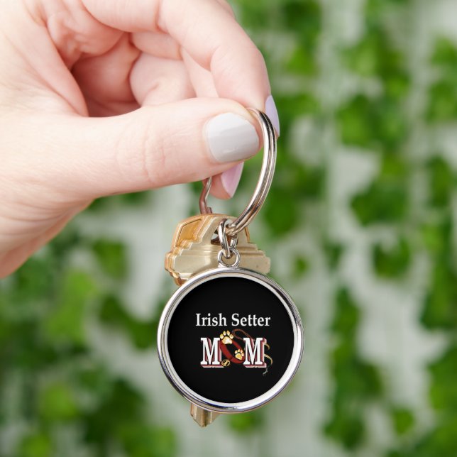 Irish Setter Mom Gifts Keychain (Hand)