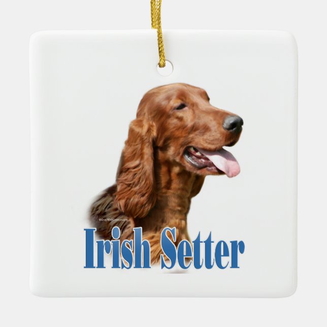 Irish Setter Name Ceramic Ornament (Front)