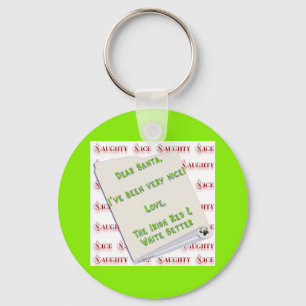 Irish Setter Naughty Nice Keychain