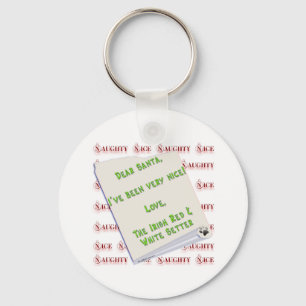 Irish Setter Naughty Nice Keychain