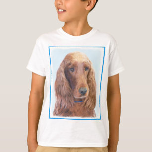 Irish Setter Painting - Cute Original Dog Art T-Shirt