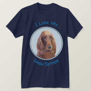 Irish Setter Painting - Cute Original Dog Art T-Shirt