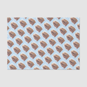 Irish Setter Painting - Cute Original Dog Art Tissue Paper