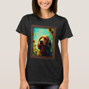 Irish Setter Painting Sunflower Flower Mom Women F T-Shirt