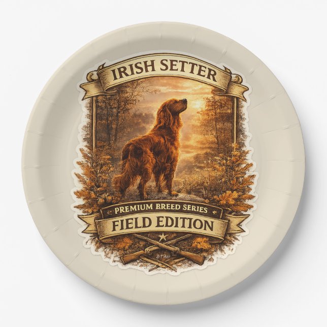 Irish Setter Paper Plate (Front)