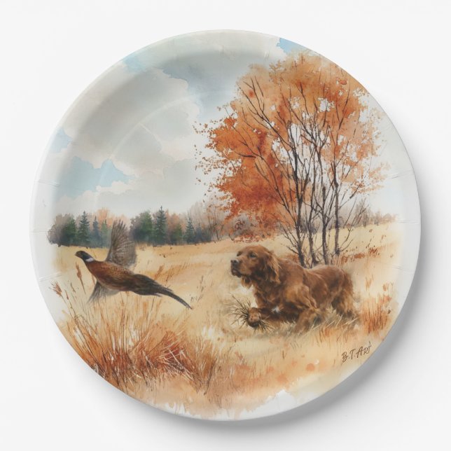 Irish Setter  Paper Plate (Front)