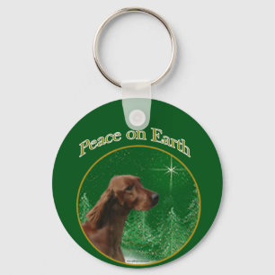 Irish Setter Peace Keychain