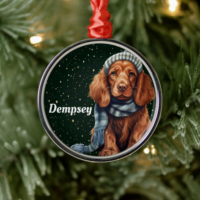 Irish Setter Personalized Christmas Ornament (Tree)