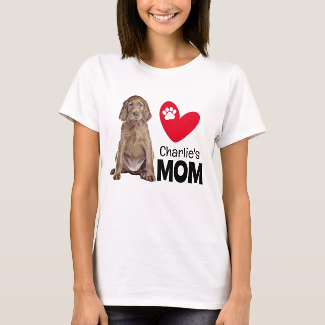 Irish Setter Personalized Mom T-Shirt (Front)