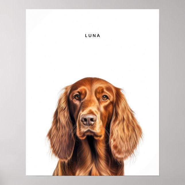 Irish Setter Personalized Print (Front)