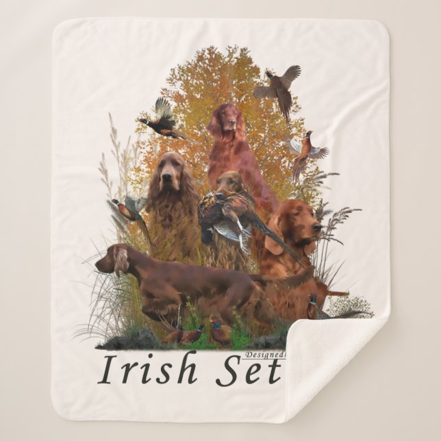 Irish Setter  Poster Fleece Blanket (Front)