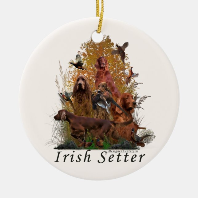 Irish Setter  Poster Fleece Blanket Ornament (Front)