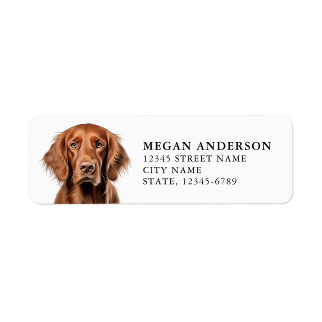 Irish Setter Return Address Labels (Front)