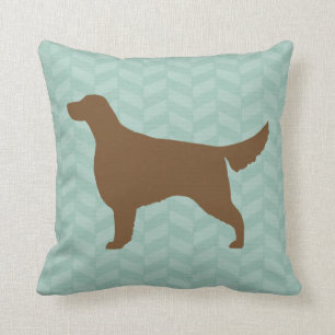 Irish Setter Silhouette Throw Pillow