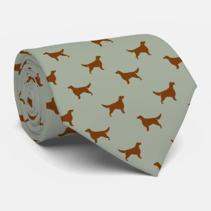 Irish Setter Silhouettes Pattern Tie