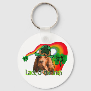 Irish Setter St. Patricks Keychain