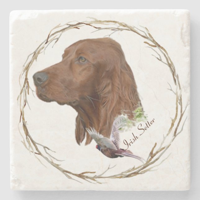 Irish Setter      Stone Coaster (Front)