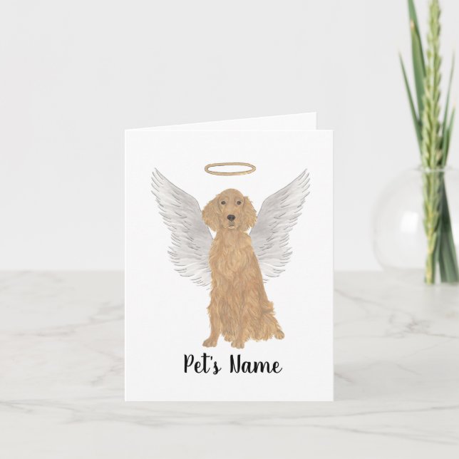 Irish Setter Sympathy Memorial Card (Front)