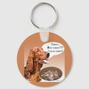 Irish Setter Turkey Keychain
