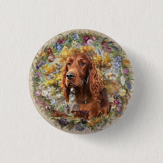 Irish Setter - Ultimate Upland Bird Dog 1 Inch Round Button (Front)