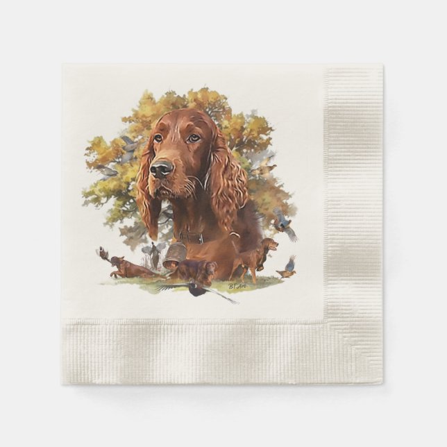 Irish Setter - Ultimate Upland Bird Dog Napkin (Front)