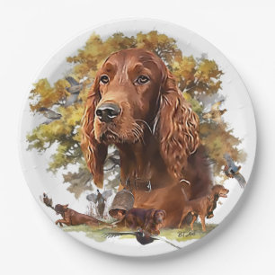 Irish Setter - Ultimate Upland Bird Dog Paper Plate