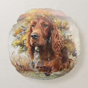 Irish Setter - Ultimate Upland Bird Dog Round Pillow