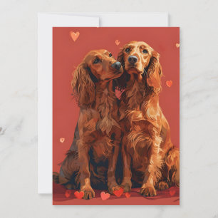 Irish Setter Valentine's Day Holiday Card