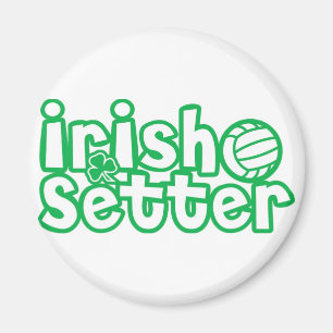 Irish Setter Volleyball Design Magnet