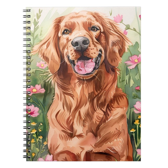 Irish Setter Watercolor Journal (Front)