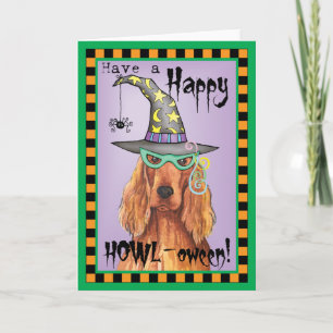 Irish Setter Witch Card