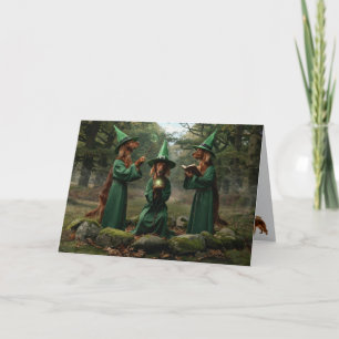 Irish Setter Witch Halloween Card