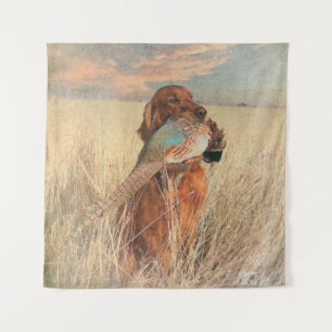 Irish Setter with pheasant Tapestry