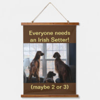 Irish Setter Wood Topped Wall Tapestry